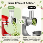 Comparison showing Gvode splash guard directing sliced vegetables into bowl