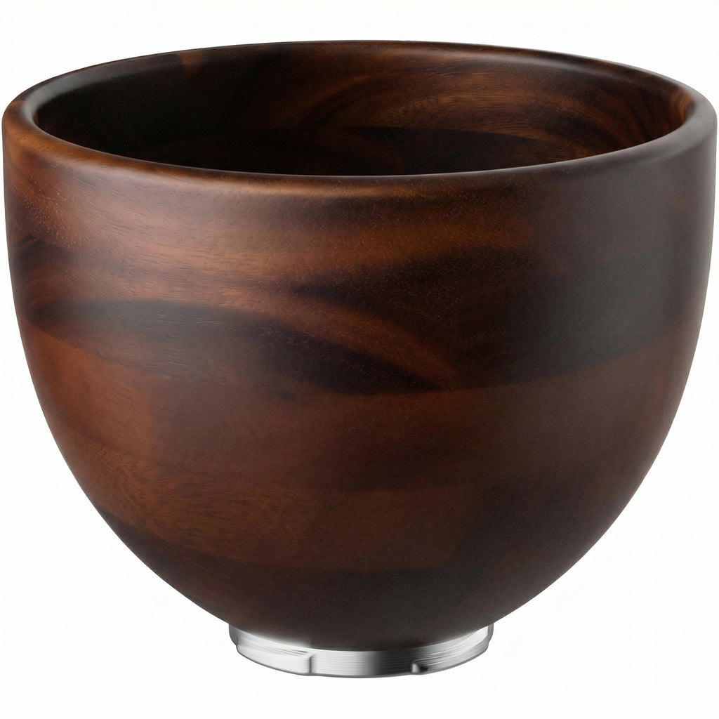 Gvode Acacia Wood Mixing Bowl, Compatible with KitchenAid 4.5–5-Qt Tilt-Head Mixers