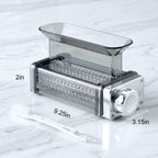 Dimension diagram of Gvode tenderizer attachment with cleaning brushes