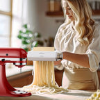 Gvode 3-in-1 Pasta Attachment, Compatible with KitchenAid Stand Mixers – Roller, Spaghetti & Fettuccine
