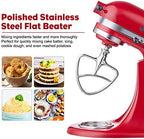 Gvode Stainless Steel Flat Beater, Compatible with KitchenAid 5-Plus & 6-Qt Bowl-Lift Mixers – image 3