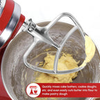 Gvode Stainless Steel Flat Beater, Compatible with KitchenAid 5-Plus & 6-Qt Bowl-Lift Mixers – image 11