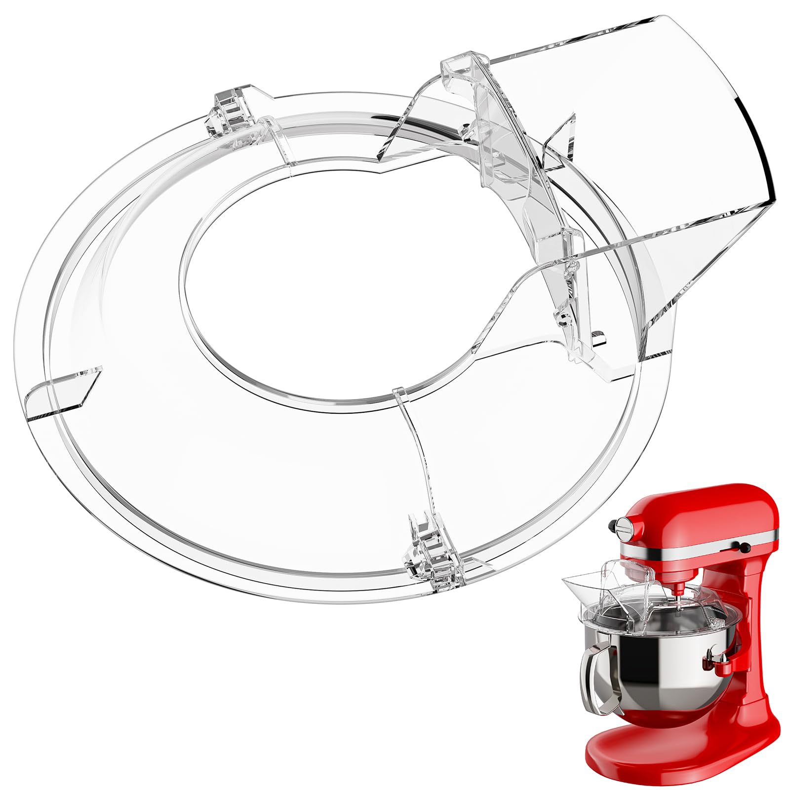 Gvode Detachable Pouring Shield, Compatible with KitchenAid 5.5–8-Qt Bowl-Lift Mixers – image 2