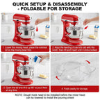 Gvode Detachable Pouring Shield, Compatible with KitchenAid 5.5–8-Qt Bowl-Lift Mixers – image 5