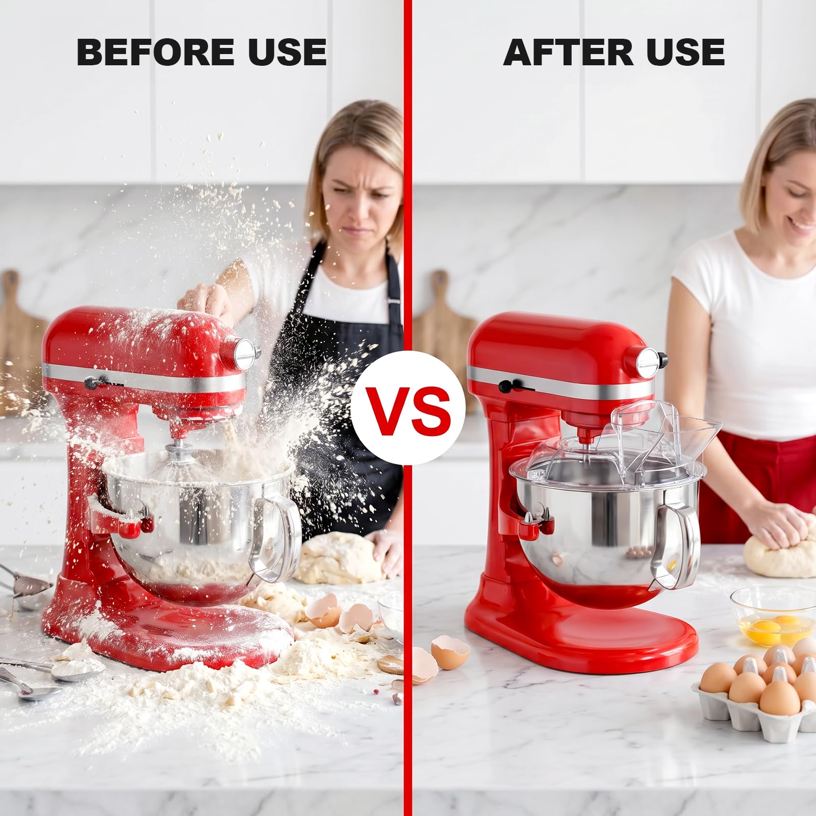 Gvode Detachable Pouring Shield, Compatible with KitchenAid 5.5–8-Qt Bowl-Lift Mixers – image 8