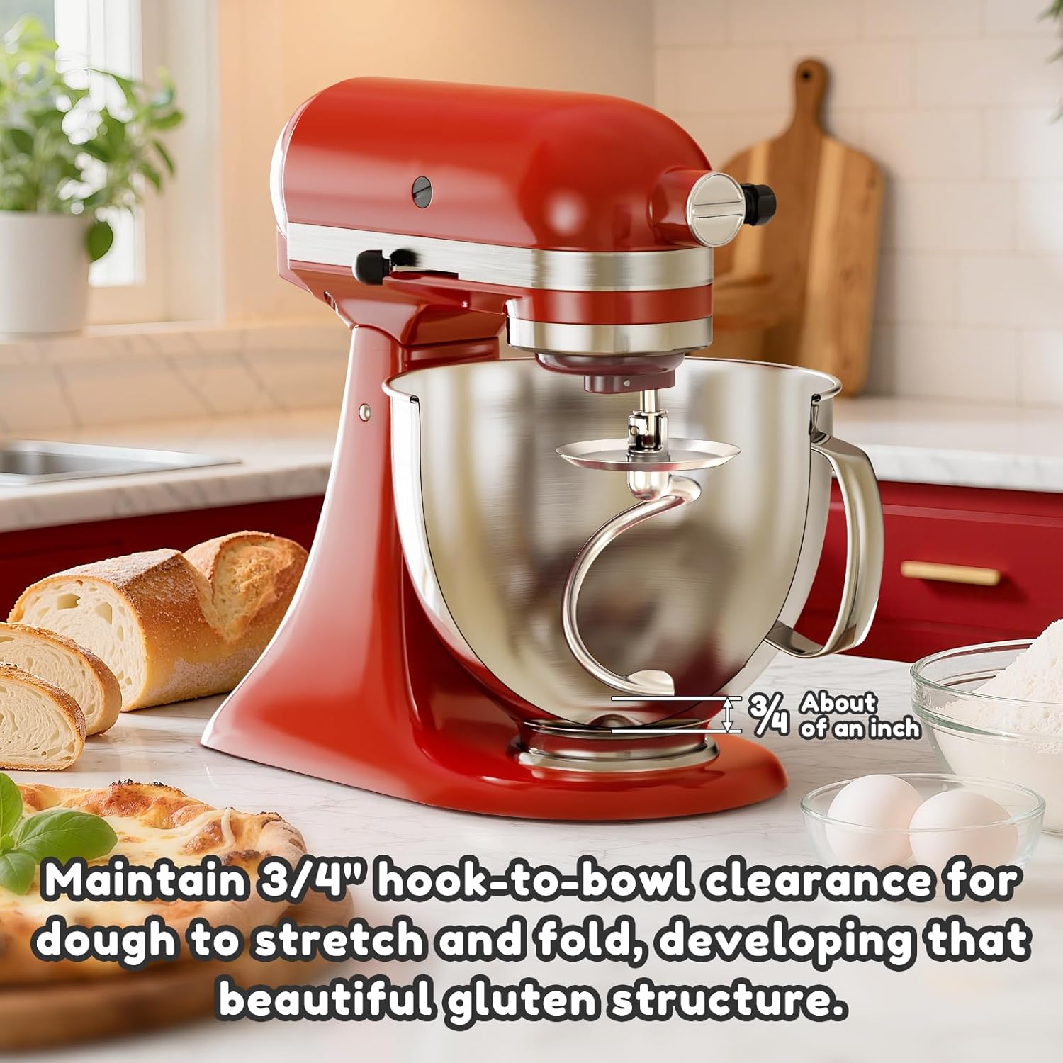 Gvode Stainless Steel Spiral Dough Hook, Compatible with KitchenAid 4.5–5-Qt Tilt-Head Mixers – image 7