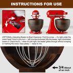 Gvode Acacia Wood Mixing Bowl, Compatible with KitchenAid 4.5–5-Qt Tilt-Head Mixers – image 5