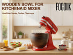 Gvode Acacia Wood Mixing Bowl, Compatible with KitchenAid 4.5–5-Qt Tilt-Head Mixers – image 6