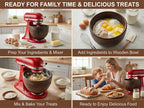 Gvode Acacia Wood Mixing Bowl, Compatible with KitchenAid 4.5–5-Qt Tilt-Head Mixers – image 7