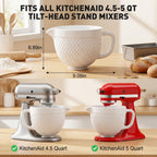 Gvode Ceramic Mixing Bowl, Compatible with KitchenAid 4.5–5-Qt Tilt-Head Mixers – Handle & Pour Spout – image 2