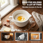 Gvode Ceramic Mixing Bowl, Compatible with KitchenAid 4.5–5-Qt Tilt-Head Mixers – Handle & Pour Spout – image 4