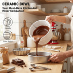 Gvode Ceramic Mixing Bowl, Compatible with KitchenAid 4.5–5-Qt Tilt-Head Mixers – Handle & Pour Spout – image 6