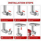 Gvode Metal Meat Grinder Attachment, Compatible with KitchenAid Stand Mixers – 4 Plates, 3 Tubes & 2 Blades – image 7
