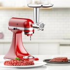 Gvode Metal Meat Grinder Attachment, Compatible with KitchenAid Stand Mixers – 4 Plates, 3 Tubes & 2 Blades – image 8