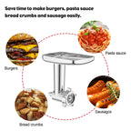 Gvode Metal Meat Grinder Attachment, Compatible with KitchenAid Stand Mixers – 4 Plates, 3 Tubes & 2 Blades – image 10