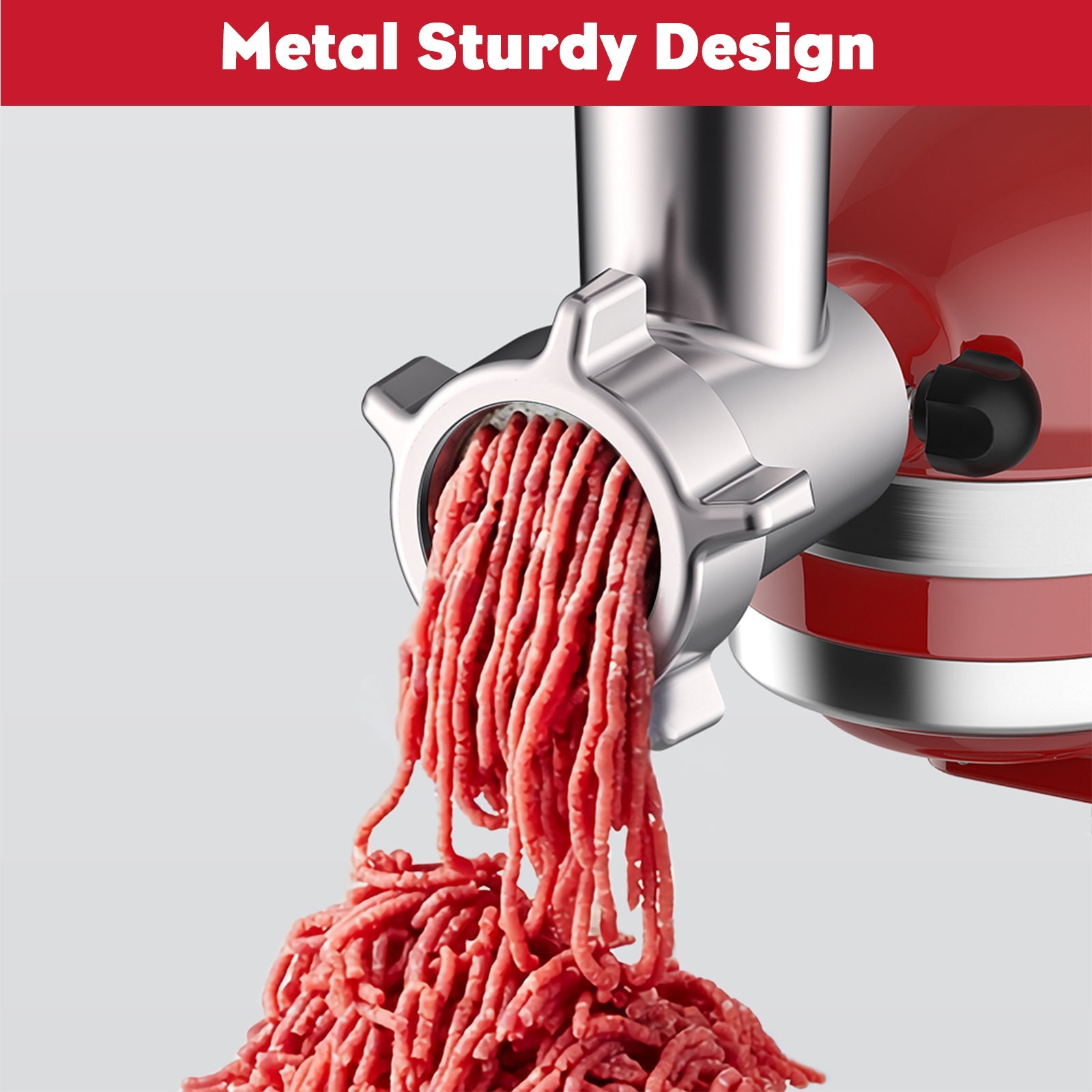 Gvode Metal Meat Grinder Attachment, Compatible with KitchenAid Stand Mixers – 4 Plates, 3 Tubes & 2 Blades – image 14