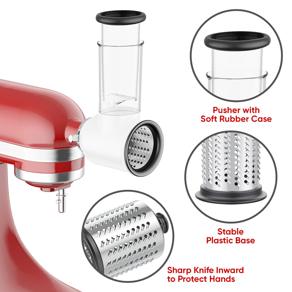 Gvode Slicer-Shredder Attachment, Compatible with KitchenAid Stand Mixers – 3 Blades – image 17