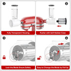 Gvode Slicer-Shredder Attachment, Compatible with KitchenAid Stand Mixers – 3 Blades – image 18