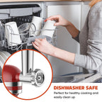 Gvode Stainless Steel Meat Grinder Attachment, Compatible with KitchenAid Stand Mixers – Burger Press Set – image 5