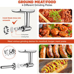 Gvode Stainless Steel Meat Grinder Attachment, Compatible with KitchenAid Stand Mixers – Burger Press Set – image 6