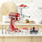 Gvode Stainless Steel Meat Grinder Attachment, Compatible with KitchenAid Stand Mixers – Burger Press Set – image 7