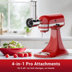 Gvode Cheese Grater Attachment, Compatible with KitchenAid Stand Mixers – 4 Interchangeable Blades – image 2