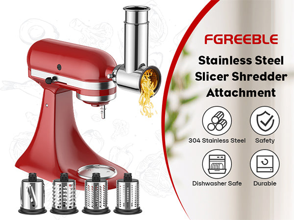 Gvode Cheese Grater Attachment, Compatible with KitchenAid Stand Mixers – 4 Interchangeable Blades – image 13