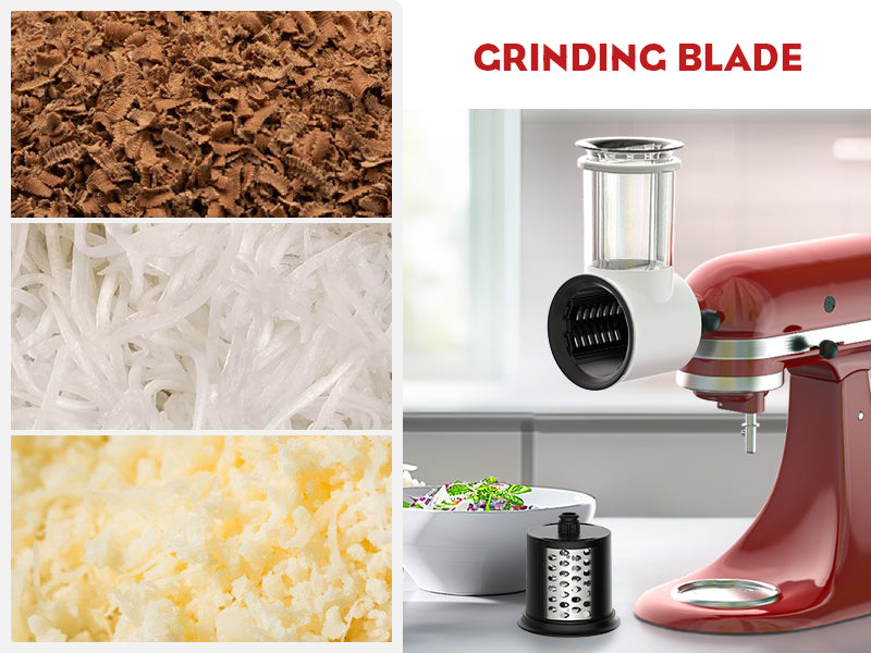 Gvode Slicer-Shredder Attachment, Compatible with KitchenAid Stand Mixers – 4 Cones & 3-Inch Feed Chute – image 11