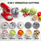 Gvode 5-in-1 Food Processor Attachment, Compatible with KitchenAid Stand Mixers – Disc Set & Storage Case – image 10