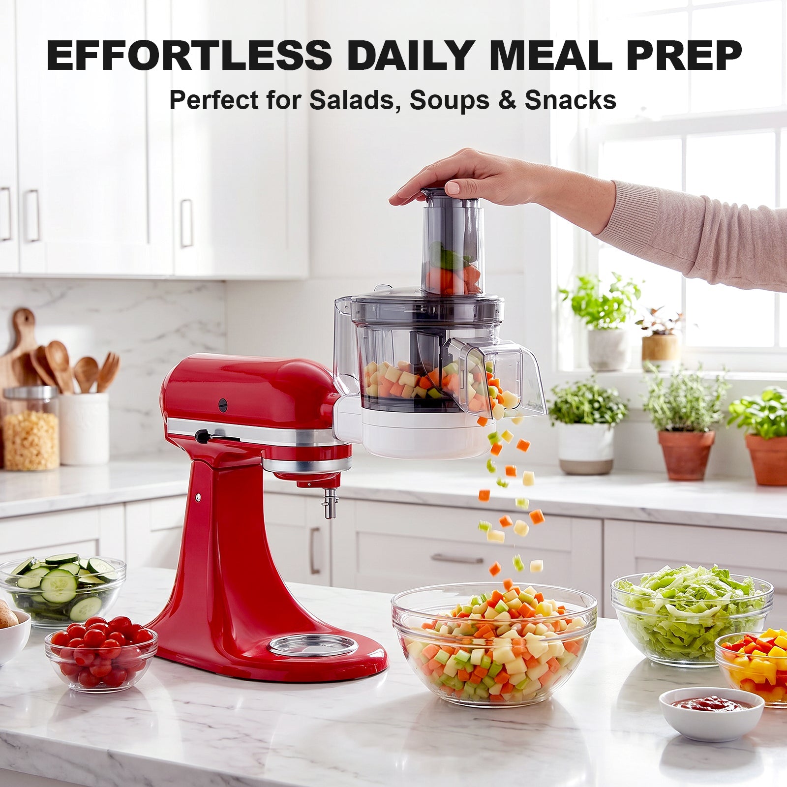 Gvode 5-in-1 Food Processor Attachment, Compatible with KitchenAid Stand Mixers – Disc Set & Storage Case – image 16
