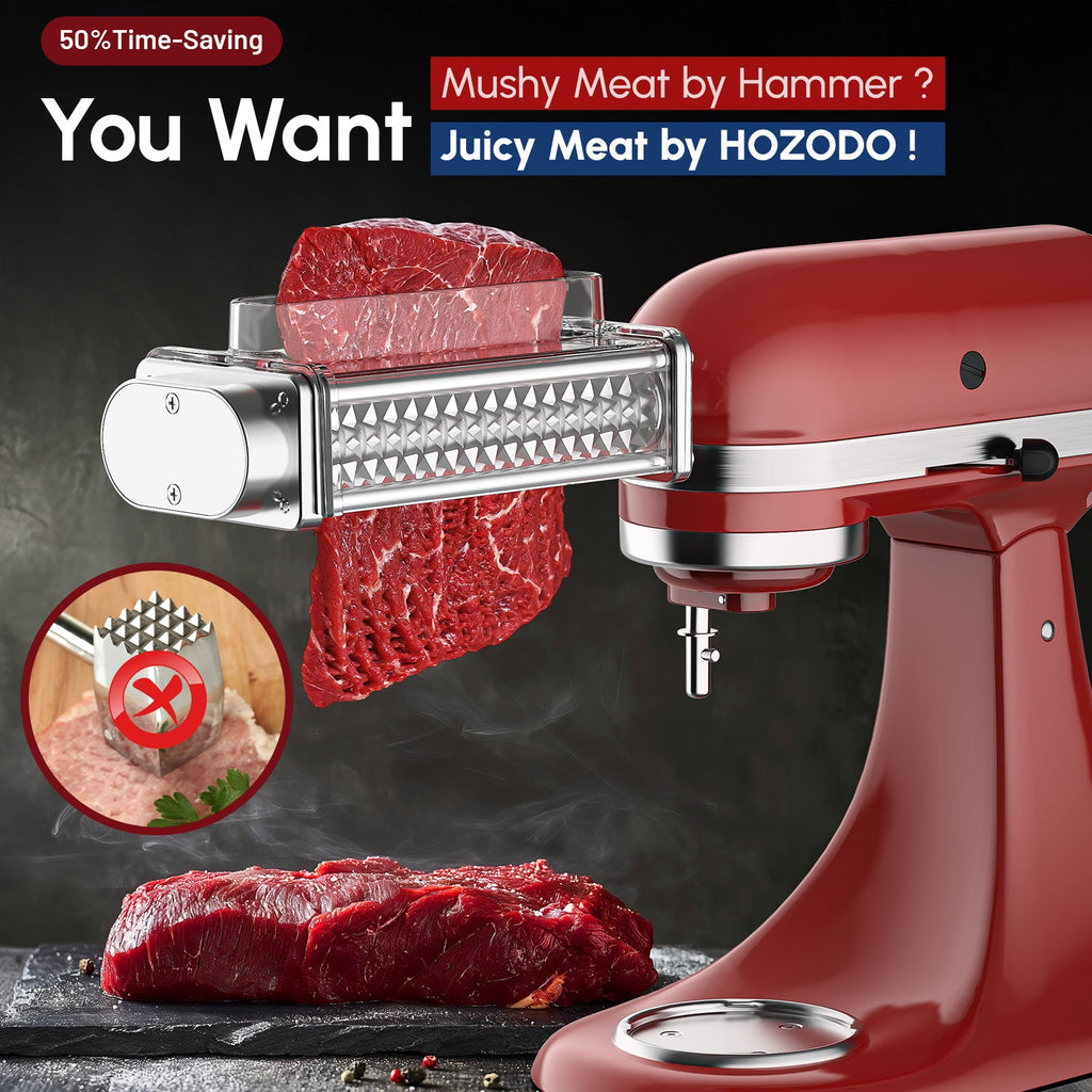 Gvode Meat Tenderizer Attachment, Compatible with KitchenAid Stand Mixers – Stainless Steel Gears – image 1