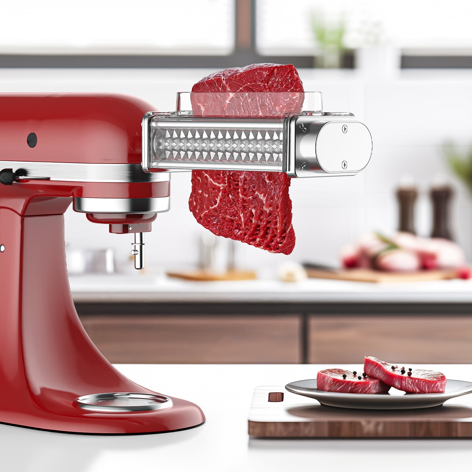 Gvode Meat Tenderizer Attachment, Compatible with KitchenAid Stand Mixers – Stainless Steel Gears – image 4