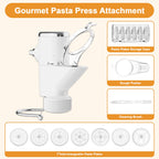 Gvode Gourmet Pasta Press Attachment, Compatible with KitchenAid Stand Mixers – 7 Pasta Plates – image 10