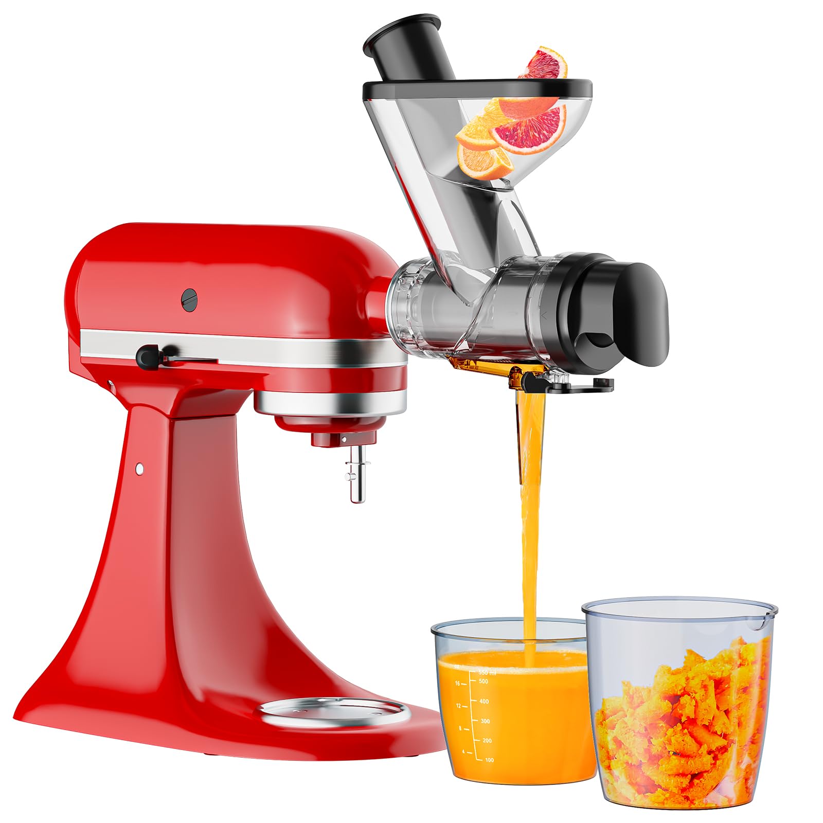 Gvode Masticating Juicer Attachment, Compatible with KitchenAid Stand Mixers – Dual Feed Chute – image 2