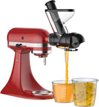 Gvode Masticating Juicer Attachment, Compatible with KitchenAid Stand Mixers – Dual Feed Chute – image 3