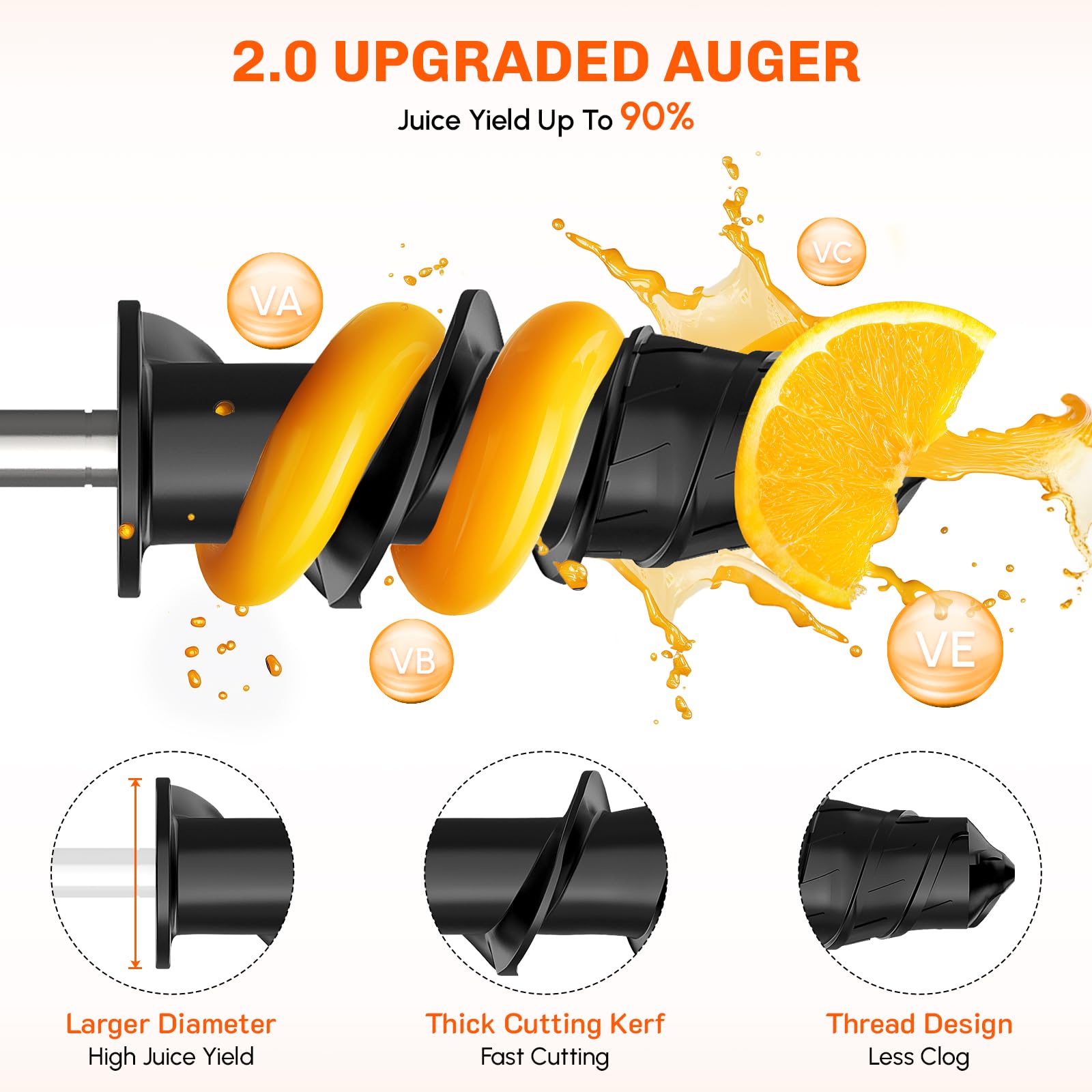 Gvode Masticating Juicer Attachment, Compatible with KitchenAid Stand Mixers – Dual Feed Chute – image 8