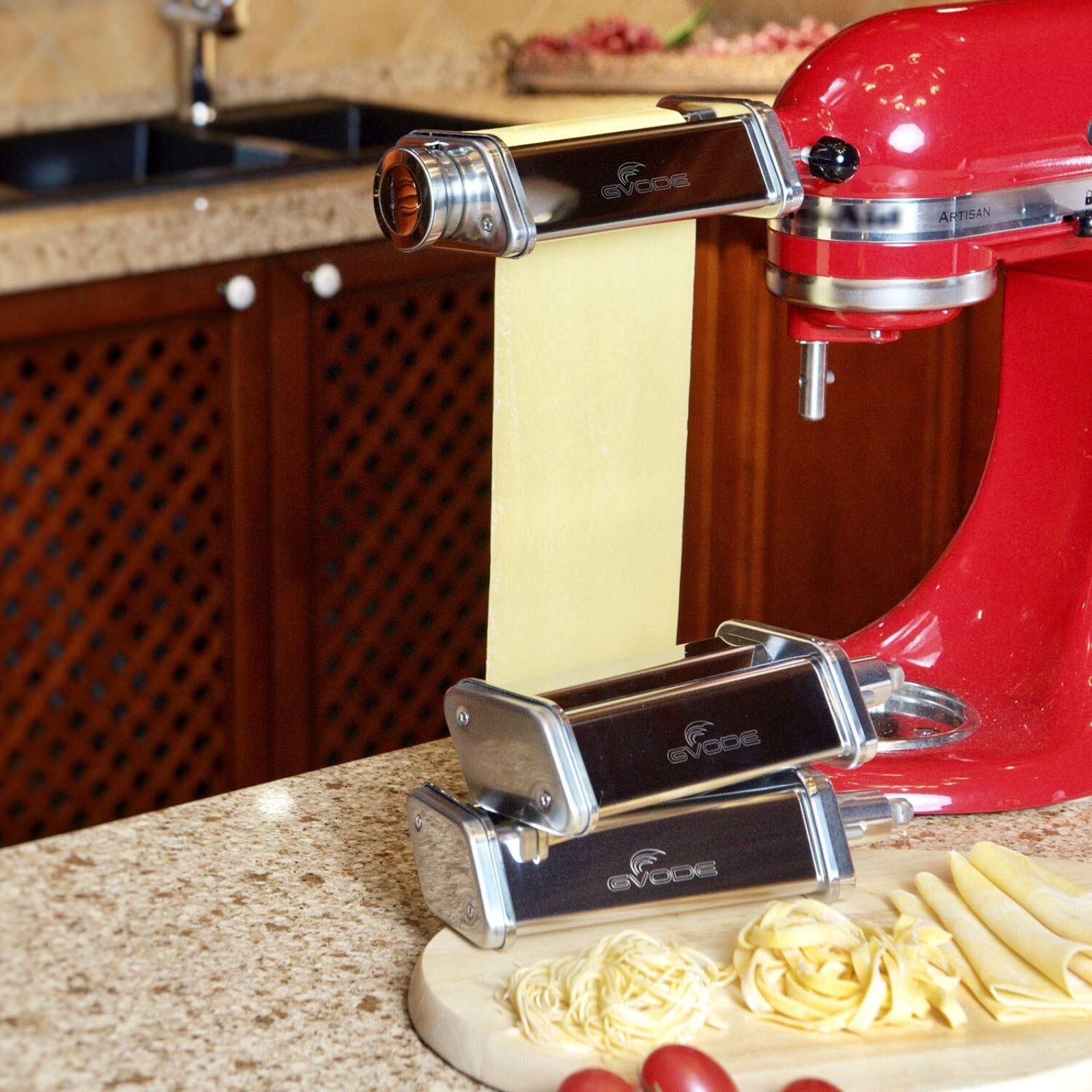 Gvode 3-Piece 304 Stainless Steel Pasta Attachment Set, Compatible with KitchenAid Stand Mixers – image 4