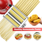 Gvode 3-in-1 All-Metal Pasta Attachment, Compatible with KitchenAid Stand Mixers – Roller & 2 Cutters – image 1