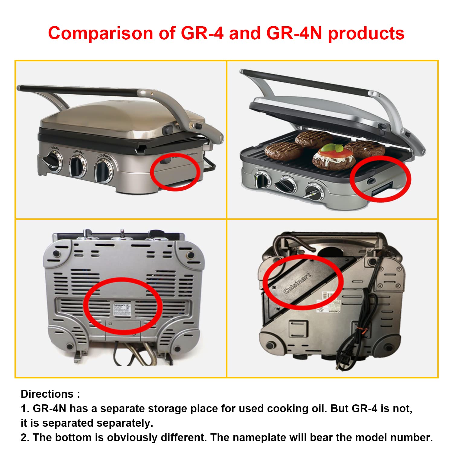 Gvode Nonstick Waffle Plates for Cuisinart Griddler GR-4N, GR-5B, GR-6 & GRID-8N – Plates Only – image 4