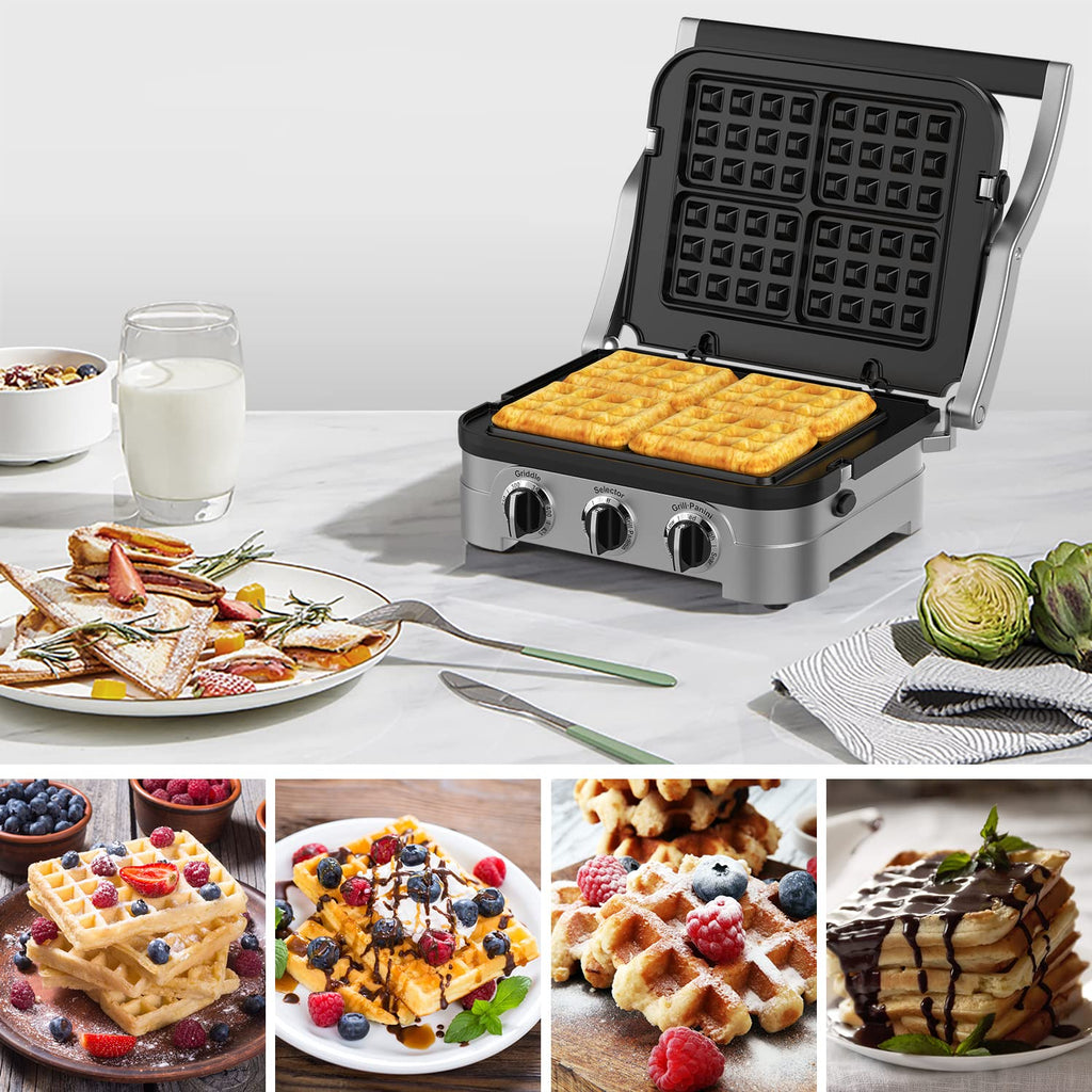 Gvode Nonstick Waffle Plates for Cuisinart Griddler GR-4N, GR-5B, GR-6 & GRID-8N – Plates Only – image 5