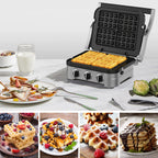 Gvode Nonstick Waffle Plates for Cuisinart Griddler GR-4N, GR-5B, GR-6 & GRID-8N – Plates Only – image 5