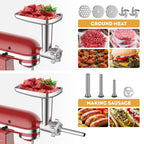 Gvode Meat Grinder & Slicer-Shredder Attachment Set, Compatible with KitchenAid Stand Mixers – image 9