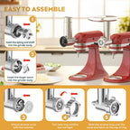 Gvode Meat Grinder & Slicer-Shredder Attachment Set, Compatible with KitchenAid Stand Mixers – image 10