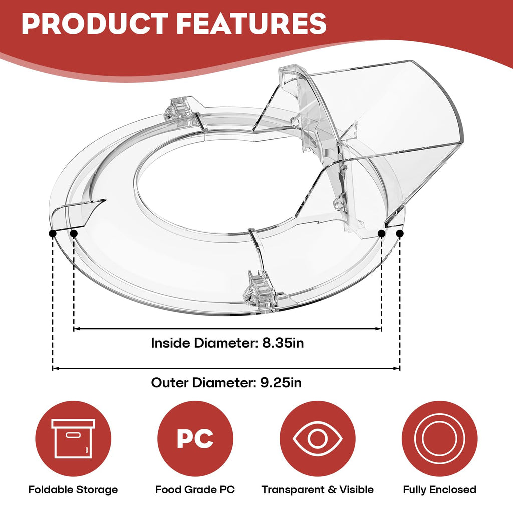Gvode Pouring Shield, Compatible with KitchenAid 4.5–5-Qt Tilt-Head Mixers – Multi-Bowl Fit – image 6