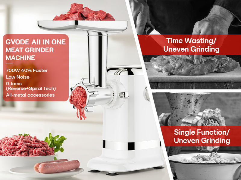 Gvode 2800W Peak Electric Meat Grinder – 4 Plates, 3 Sausage Tubes & Stainless Steel Parts – image 20