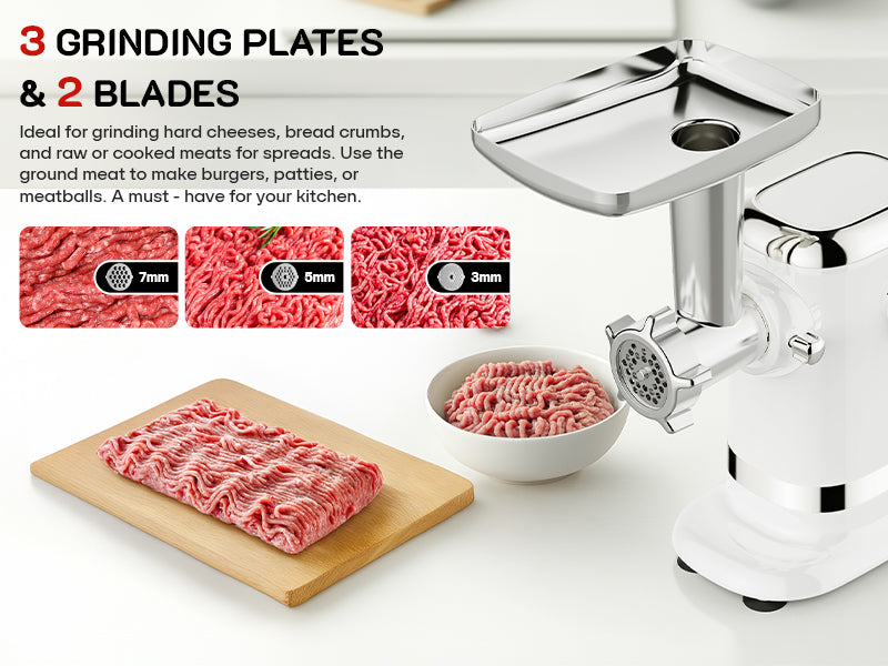 Gvode 2800W Peak Electric Meat Grinder – 4 Plates, 3 Sausage Tubes & Stainless Steel Parts – image 21