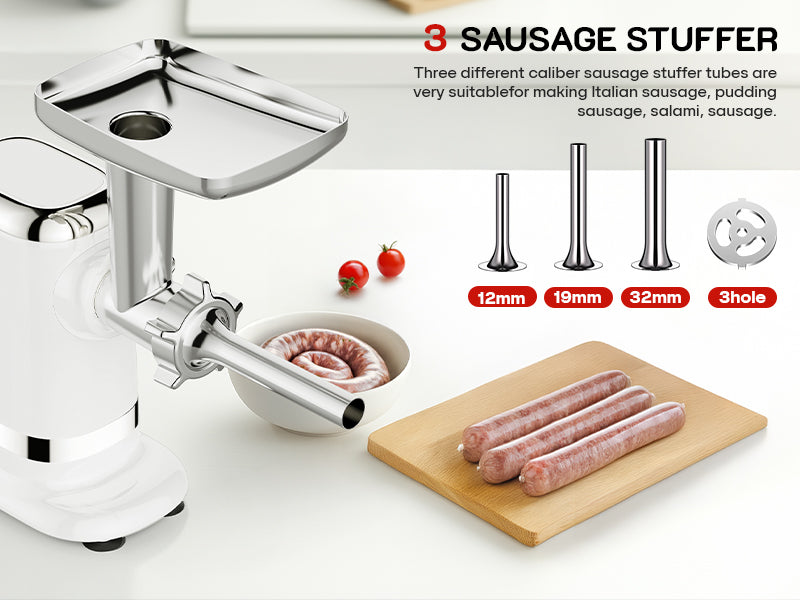 Gvode 2800W Peak Electric Meat Grinder – 4 Plates, 3 Sausage Tubes & Stainless Steel Parts – image 22