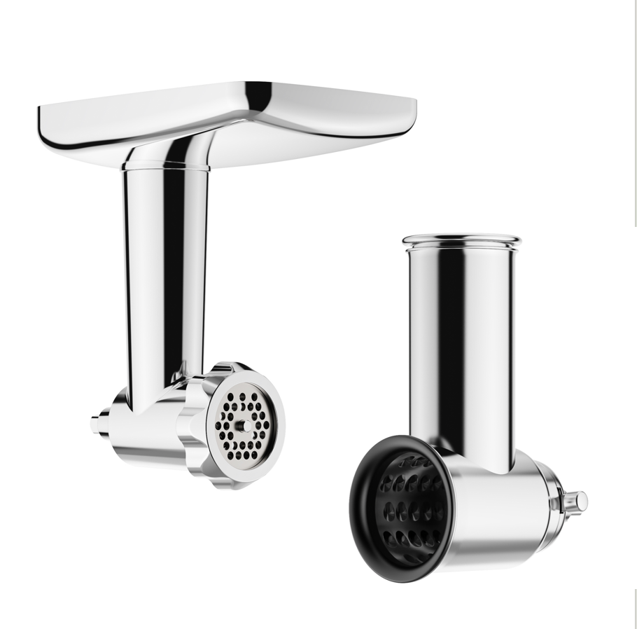 Gvode Meat Grinder & Slicer-Shredder Attachment Set, Compatible with KitchenAid Stand Mixers