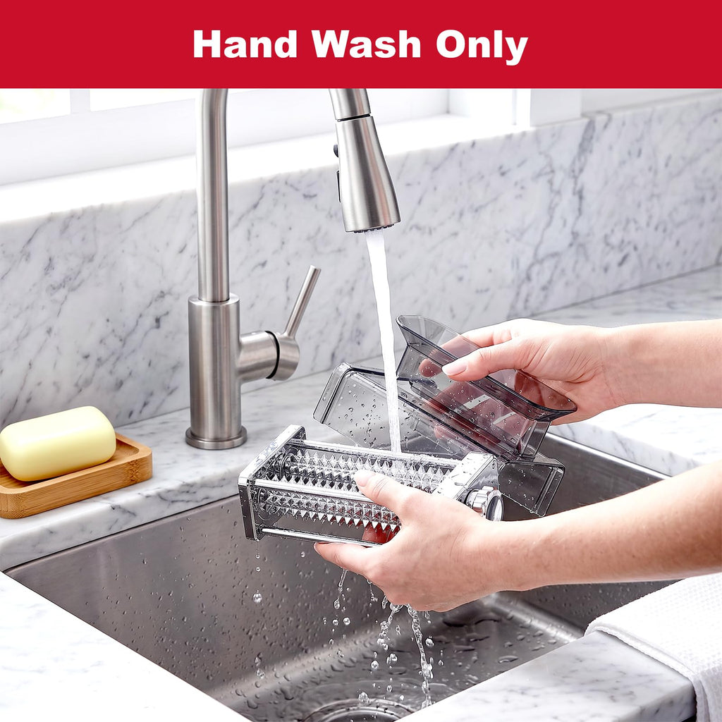 Gvode tenderizer housing being hand-washed under running water